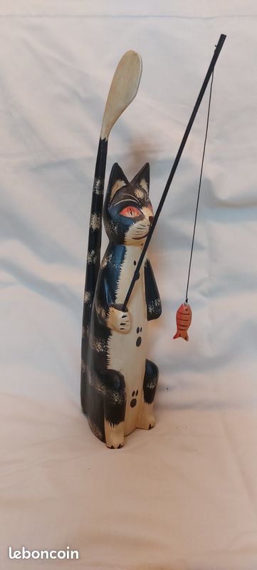 Statuette Chat en bois (image 1)