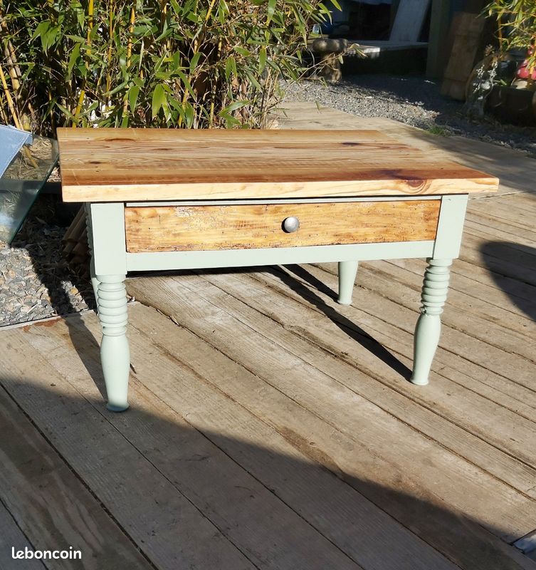 Table basse campagne chic (image 1)