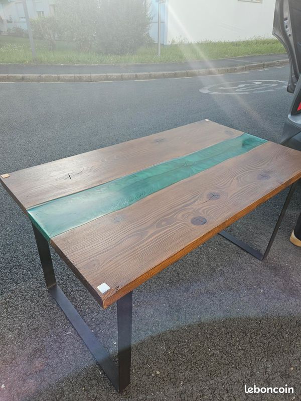 Table basse bois/epoxy 100cm*56cm (image 2)