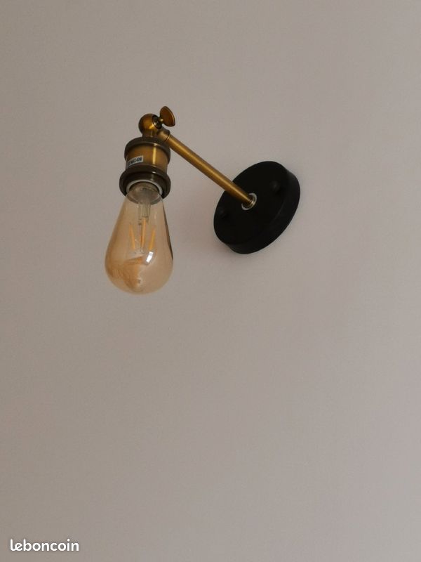 Applique vintage esprit loft ampoule Edison (image 2)
