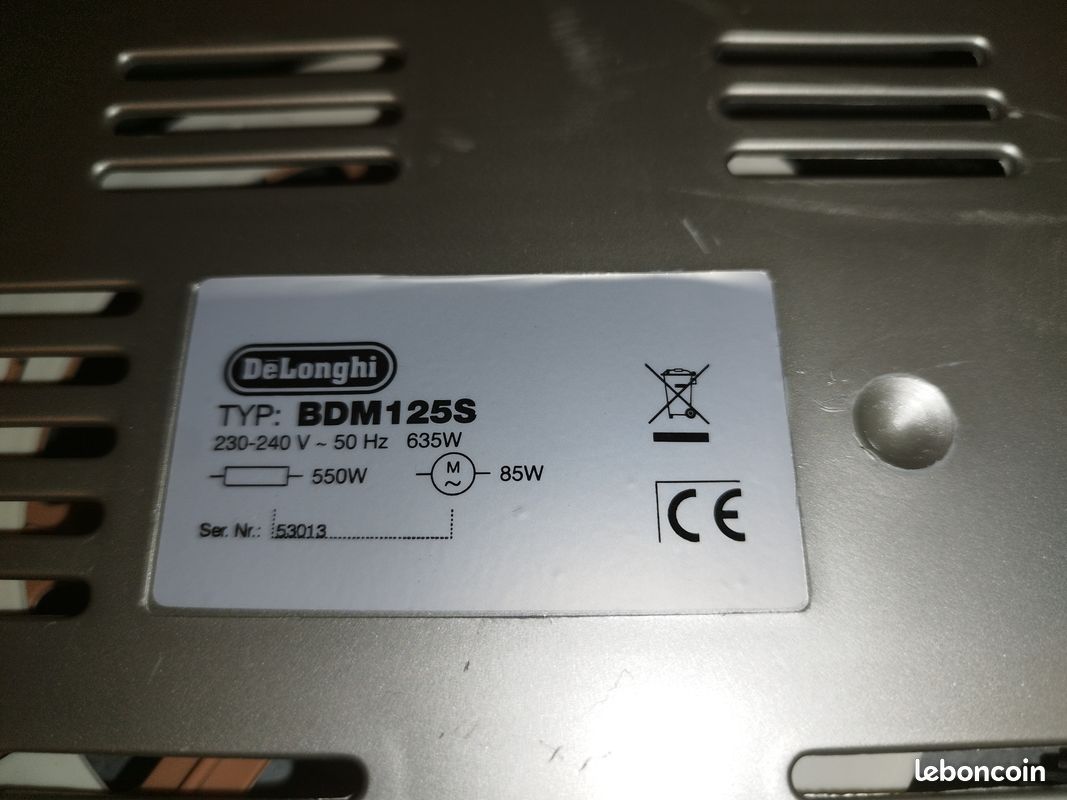 Machine à pain DELONGHI BDM125S pour pièces (image 5)