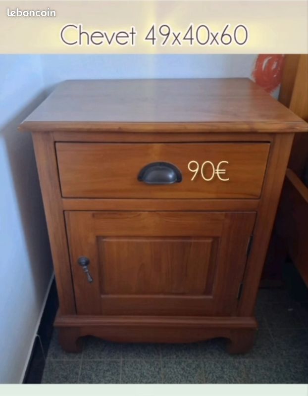2 tables de chevet en Teck (image 2)