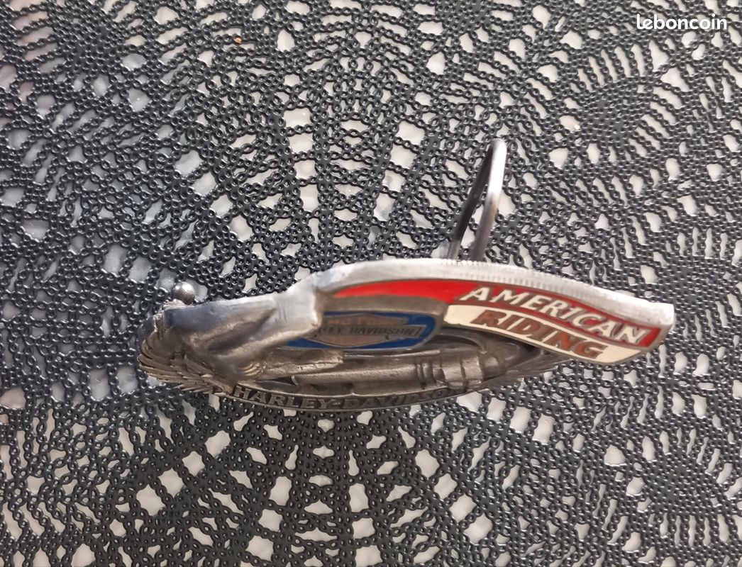 Boucle De Ceinture Métal HARLEY DAVIDSON Baron USA 1992 - Vintage, Multicouleur, Pour Homme