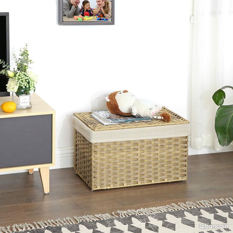 Panier de rangement , Panier a Linge Sale 65L avec Couvercle (image 2)