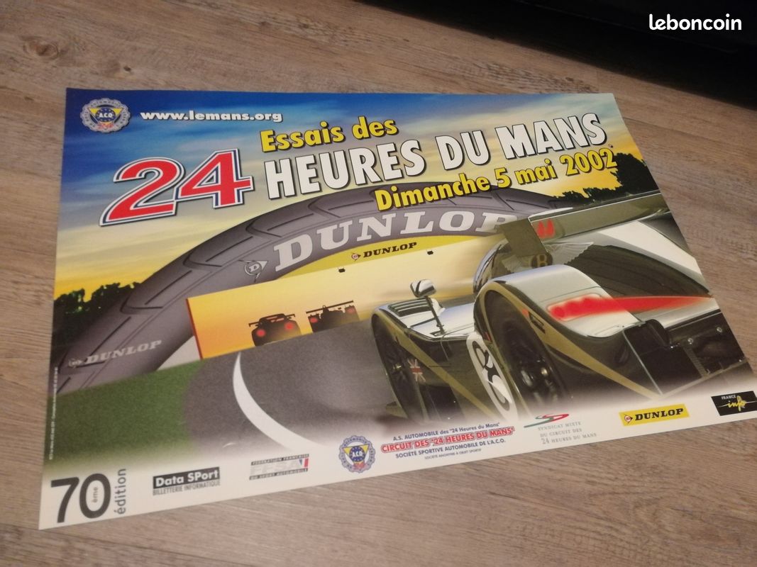 RARE AFFICHE VAILLANTE Leader 24 Heures Du Mans 2002 Michel Vaillant