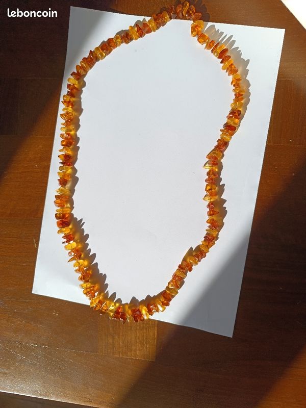 Grand collier ambre naturel (image 3)