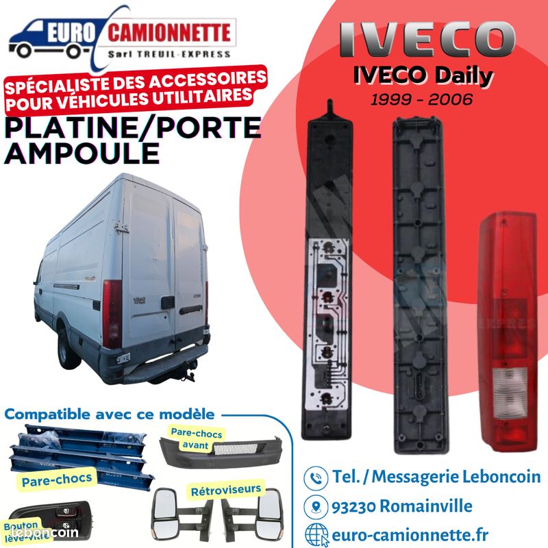 Kit De 2 Tirants De Porte Arrière Pour Iveco Daily III - Réf. 500365957 & 5801977254, Neuf