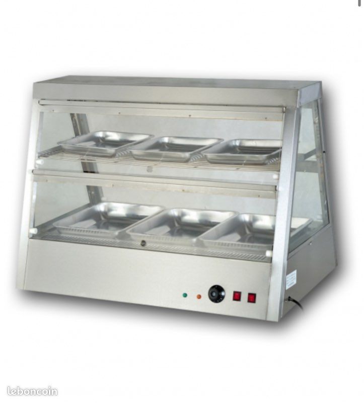 ❇️ vitrine a poulet chauffante professionnelle-rotisserie-boucherie-restauration-traiteur-alimentaire bain marie-nuggets-chiken-tenders-wings-snack-fast food-poulet frit-plusieurs tailles disponible - (image 2)