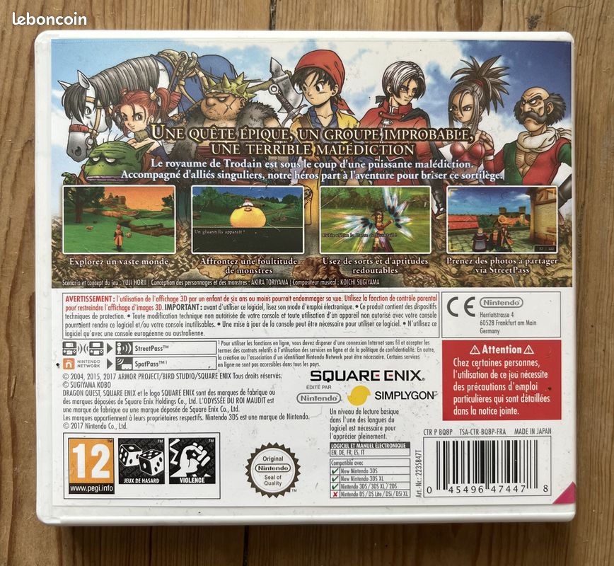 DRAGON QUEST VIII - L'odyssée du Roi Maudit (PS2) CIB
