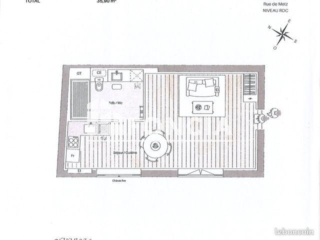 Appartement 1 pièce 35 m² · à Nancy · 35 m² · 500 €/mois