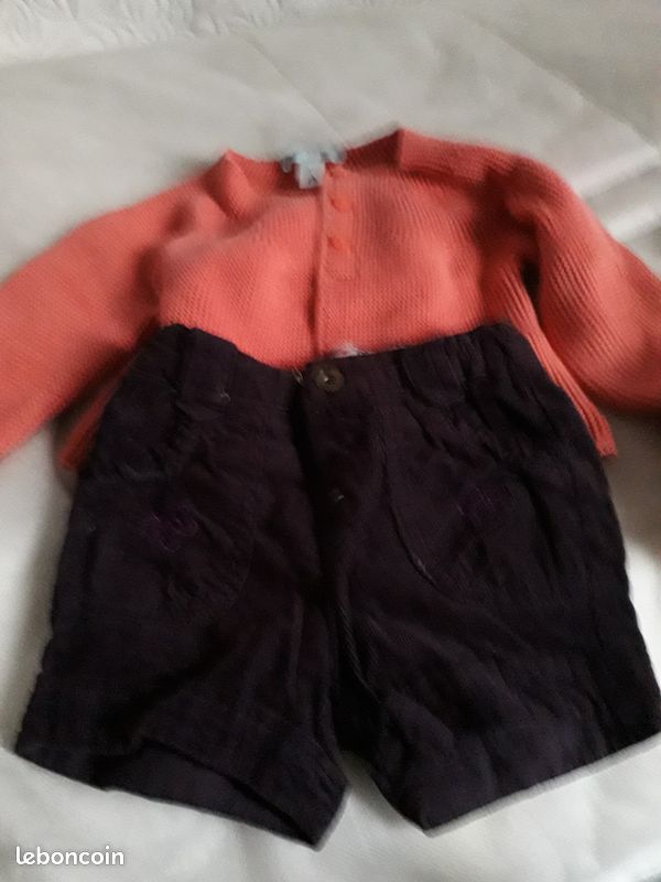 Gilet plus short 12 mois (image 1)
