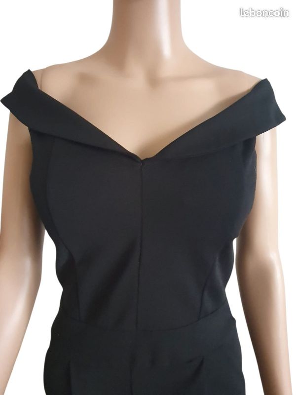 Combinaison Pantalon Chic- Encolure Bardot & Coupe Ajustée T34 (image 4)