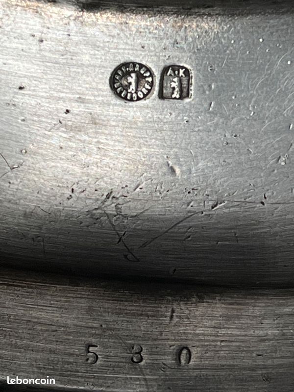 Assiette argent poinçon Ours (image 3)