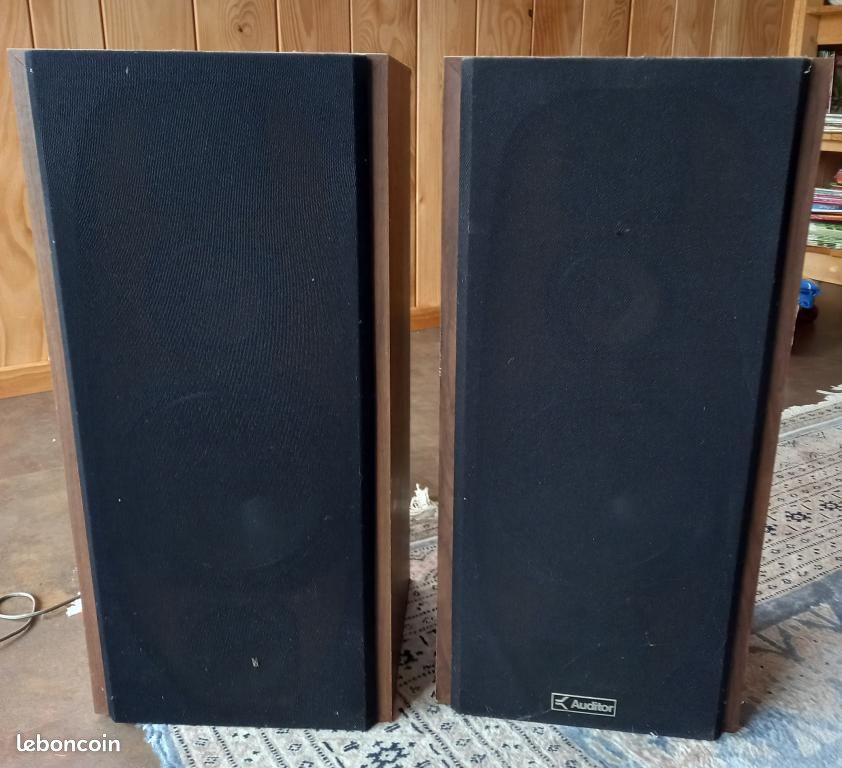 Paire d'enceintes acoustiques Vintage 2 voies B20 par L.E.S. Laboratoire Electronique du Son