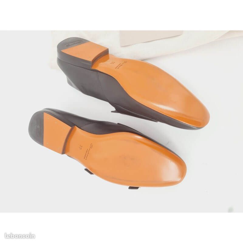 Mocassins Femme SANTONI En Cuir Noir - Taille 39 - Neuf Avec Emballage D'origine