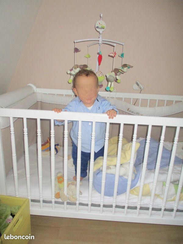 Lit enfant Sauthon Little Big Bed 140x70 Elodie blanc (image 7)