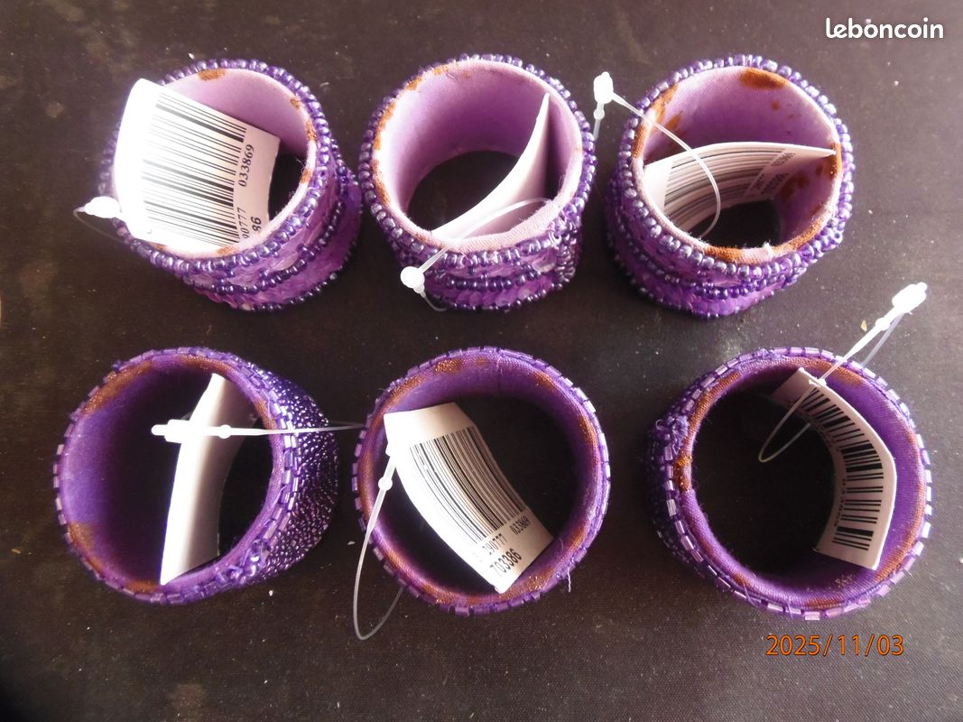 Lot De 250 Perles Vintage En Verre Violet Forme Losange - Inde Années 80 - Pour Création Bijoux