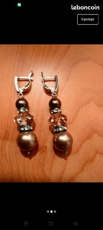Boucles d'oreilles en argent. Pas de remise en MP (image 2)
