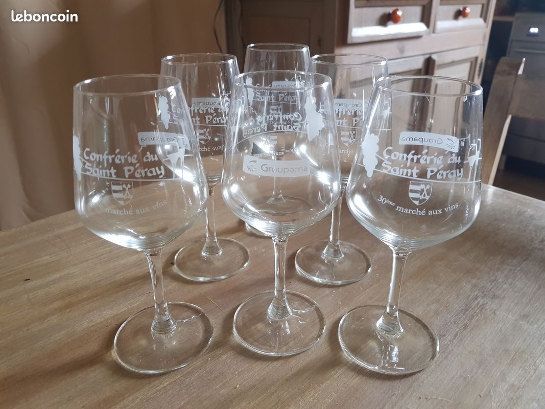 11 verres à vin 29cl confrérie du Saint Péray (image 2)