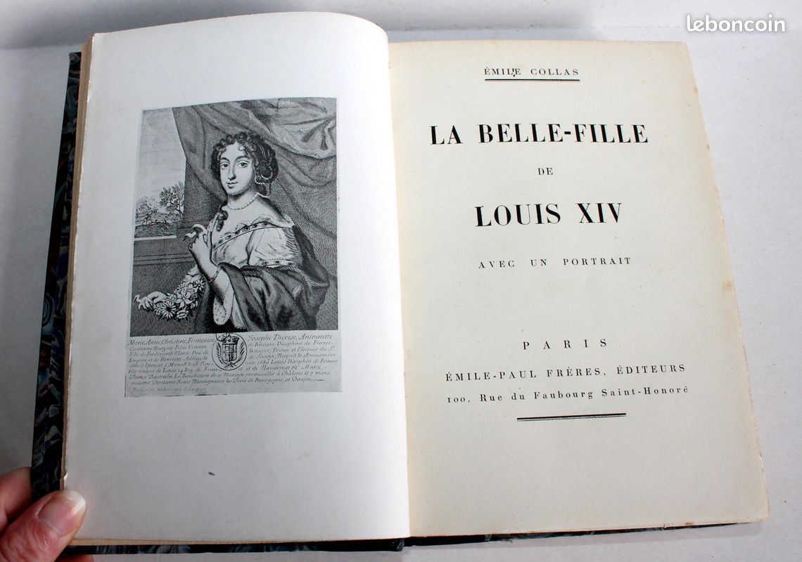 LA BELLE FILLE DE LOUIS XIV AVEC PORTRAIT de EMILE COLLAS 1919 EDITION ORIGINALE / ANCIEN LIVRE (image 2)