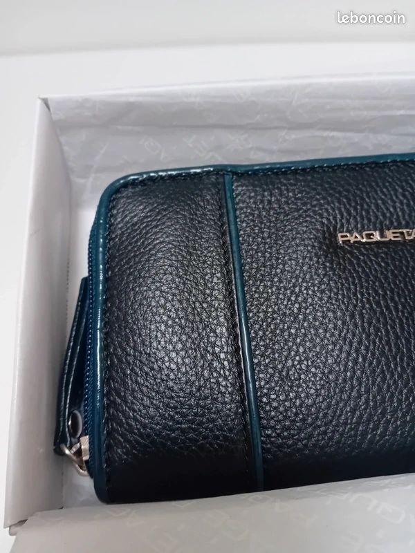 Portefeuille femme Paquetage neuf – noir & bleu – avec boîte (image 2)