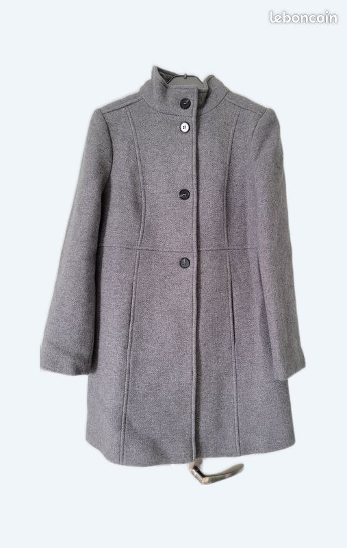 Manteau femme gris à col montant Burton taille 38 Vêtements