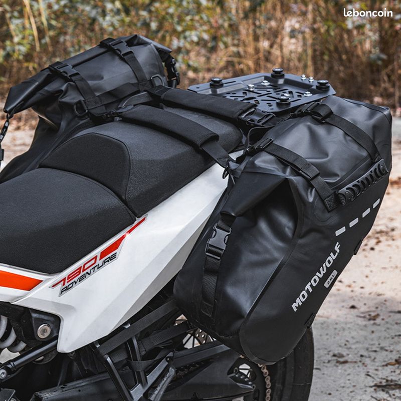 Sacoches Latérales Moto Universelles Étanches 28L PVC – Bagagerie Voyage BMW Honda Yamaha KTM Kawasaki Suzuki Triumph (image 1)