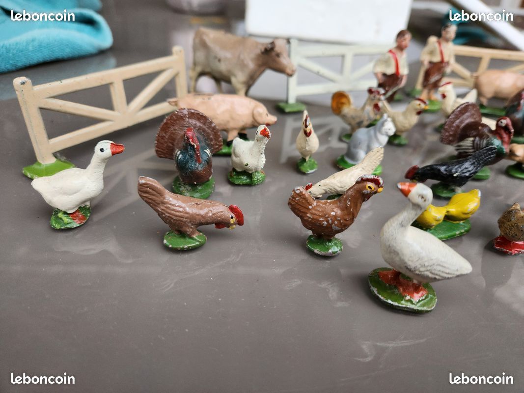 Jouet Ancien Quiralu - Ferme Et Animaux - Collection Vintage