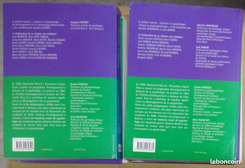 Lot de 4 livres universitaires de psychologie clinique et cognitive (niveau licence) (image 4)