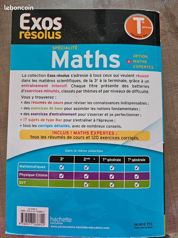 Livre BAC spécialité MATHS + option Maths expertes (image 3)