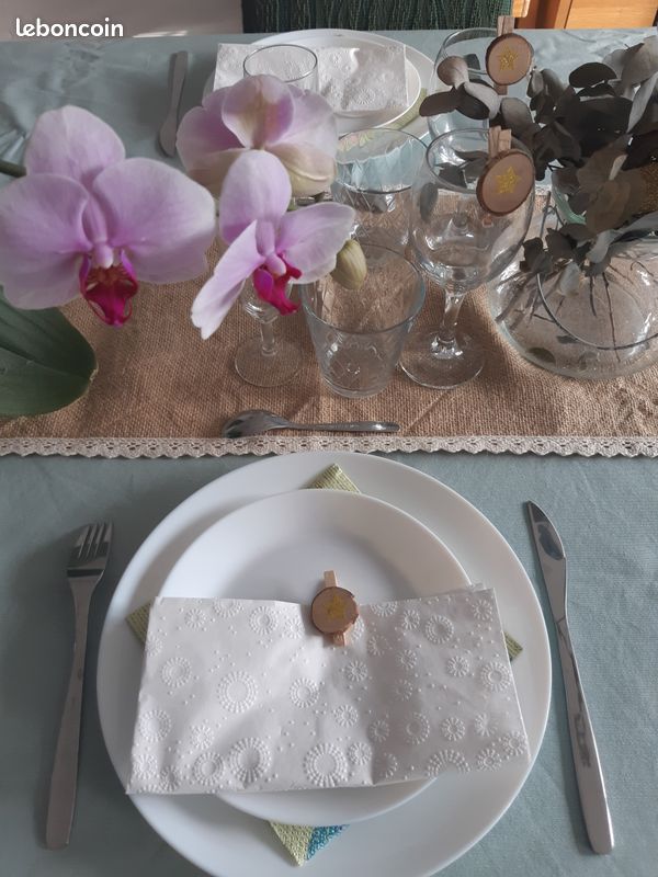 7 Nappes 2.80x1.60 et 9 chemin de table 2.8x0.40 (image 1)