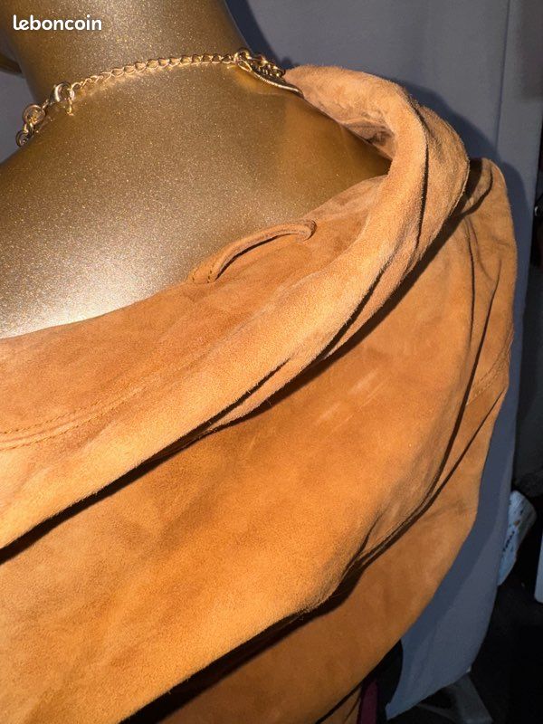 Veste motard perfecto en cuir IKKS (image 10)