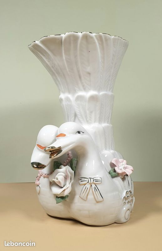 Vase Art Déco Blanc ASA Selection - Faïence - H 20 Cm - Neuf