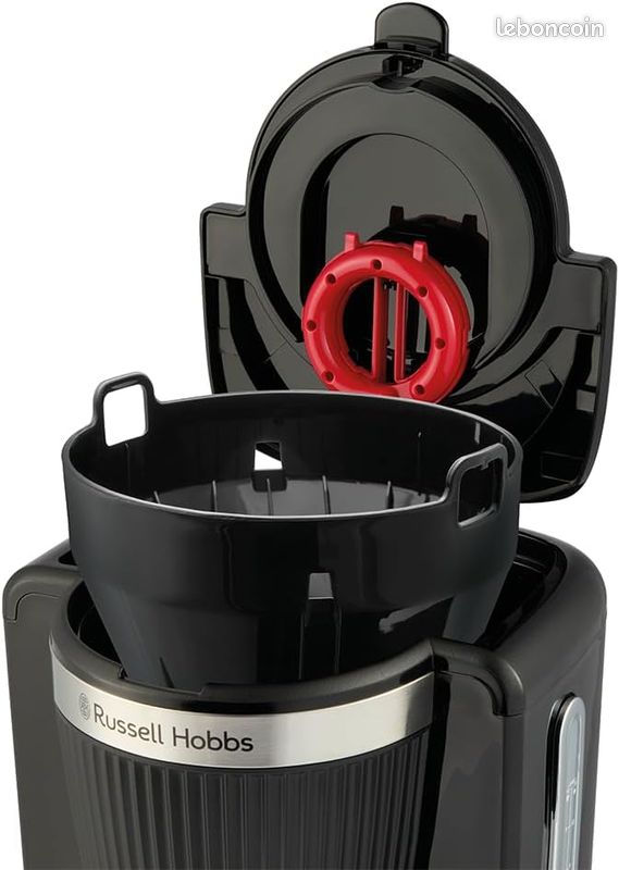 Cafetière Filtre Russell Hobbs Brontë 1,25L - Technologie WhirlTech - 1100W - Noire - Pause & Versement