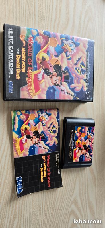 World of Illusion Starring Mickey Mouse & Donald Duck (Import USA) - MD - Jeu Occasion Pas Cher