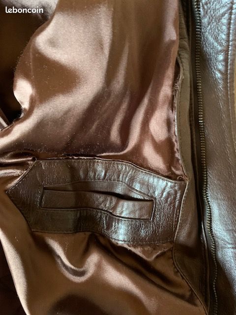 Blouson en cuir vintage Chesterfield (image 6)