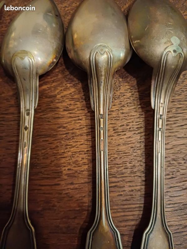 COUVERT EN METAL argenté christofle poincon annees 60 cuillere fourchette EUR 15,00 - FR