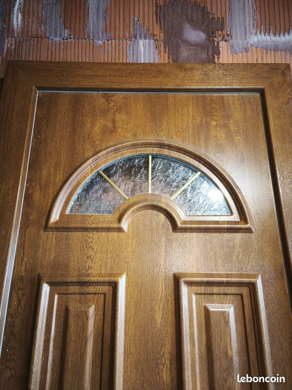 Porte d'entrée PVC Chêne doré (image 3)