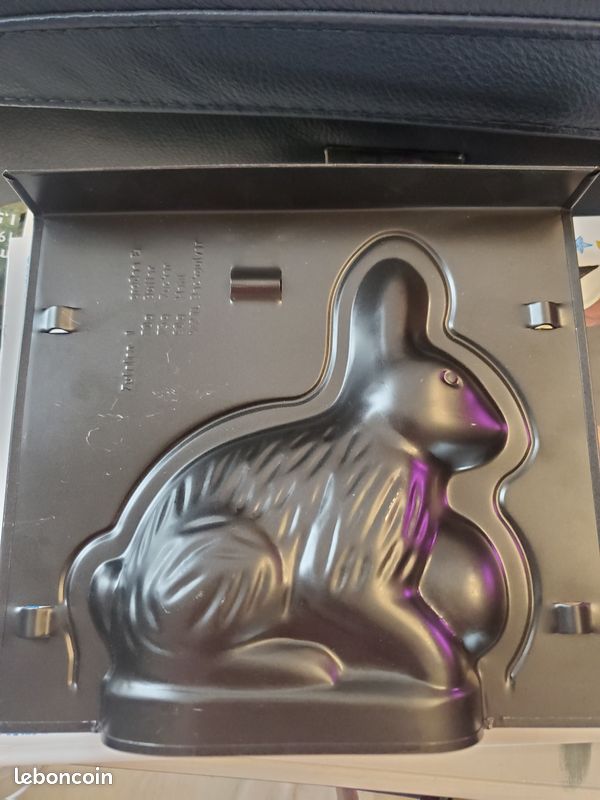 Ancien Moule à Chocolat Lapin De Pâques - TILBURG Holland, Métal étain, Vintage