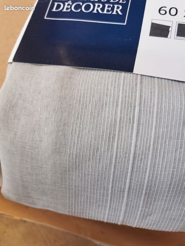 2 voilages/rideaux gris neuf (image 2)