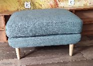 Trois fauteuils pouf-style suédois- bleu anthracite (image 1)