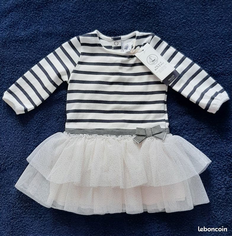 Robe cérémonie NEUVE PETIT BATEAU mois Vêtements bébé