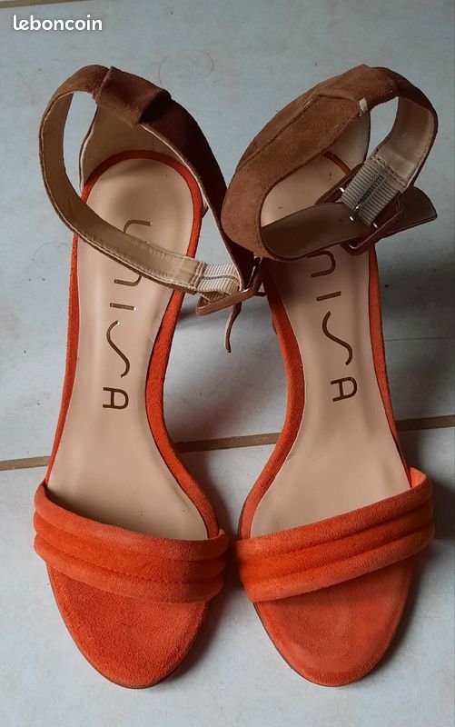 Nu pieds orange Unisa taille 35 Chaussures
