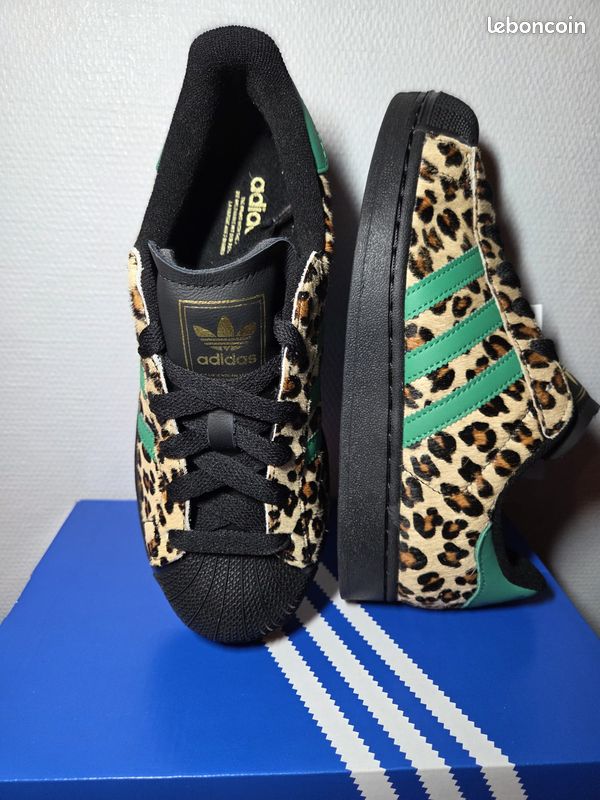 adidas gazelle silver green womens Women's Superstar II "Leopard Dark Brown Ivory"