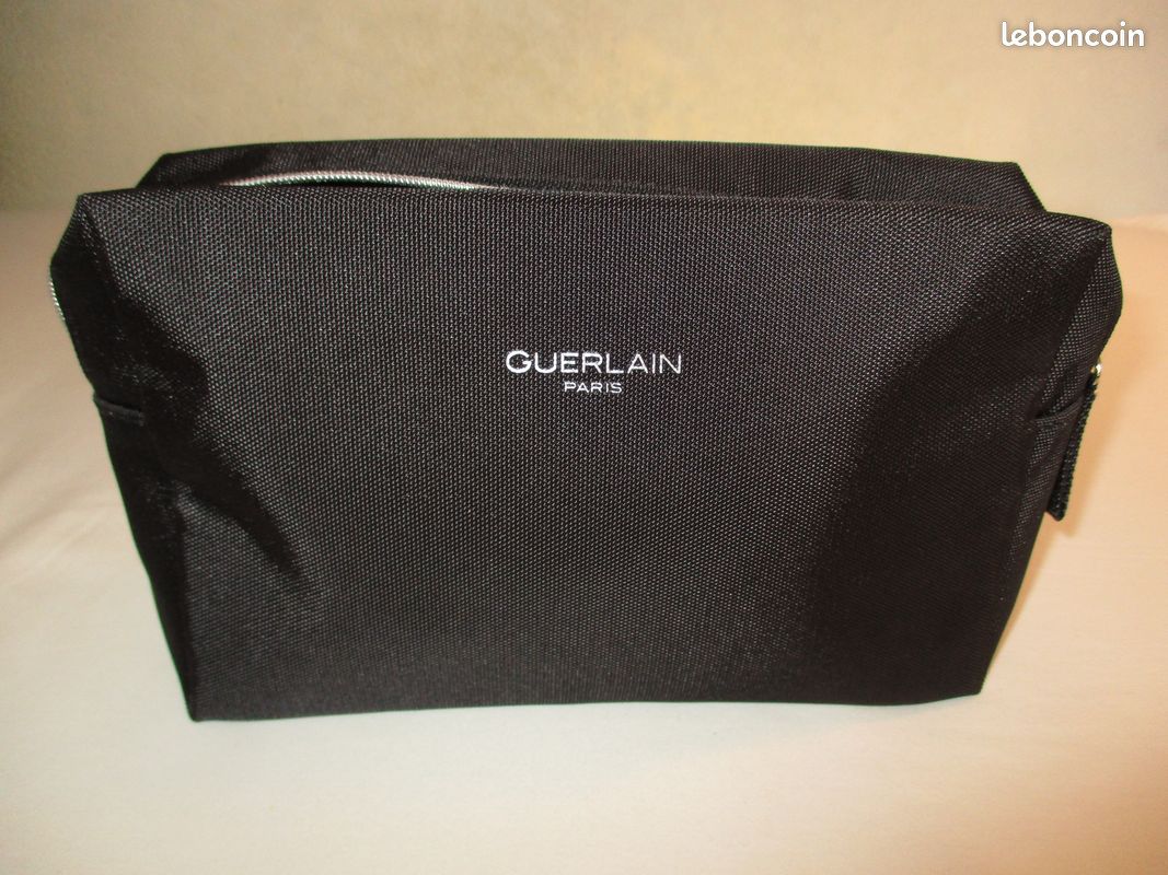 Trousse De Maquillage Guerlain - Tissu Nid D'abeille Noir - 24x15x15 Cm - Neuf