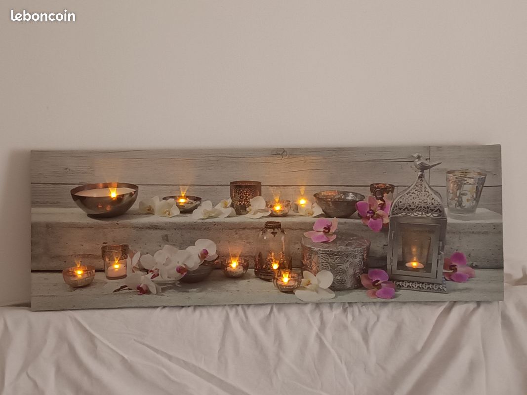 Cadre zen 90 X 30 cm lumineux (image 1)