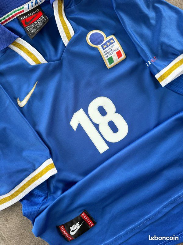 Maillot Italie Coupe Du Monde 1998 - Roberto Baggio N°18, Taille L, Neuf Sans étiquette
