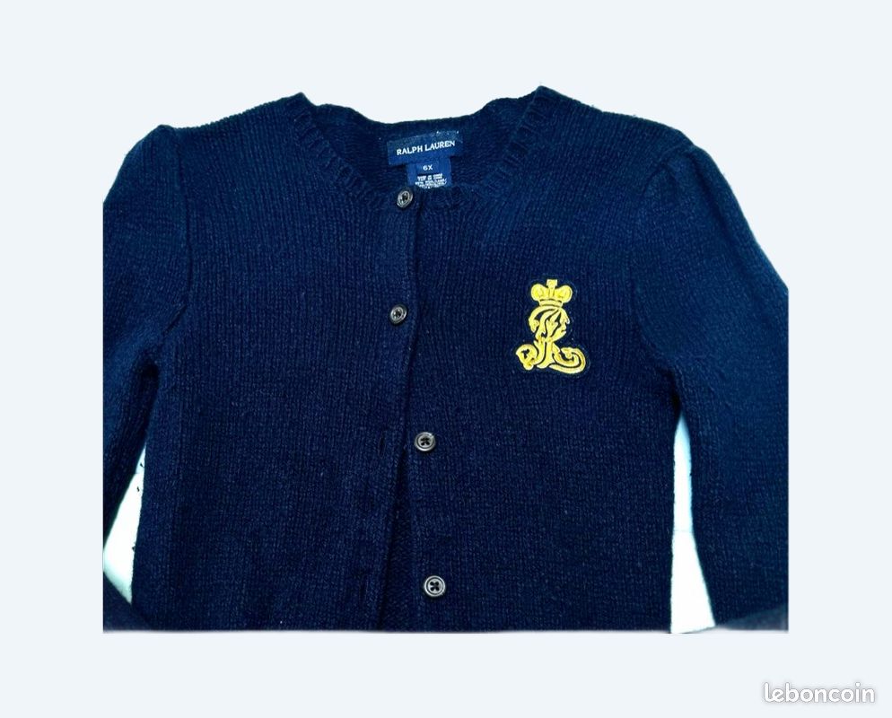 Beau gilet Ralph Lauren, 6A laine et angora (image 1)