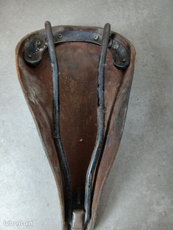 Selle Vélo Cuir Pryma 1 - Marron, Ville Vintage, Fabrication Française