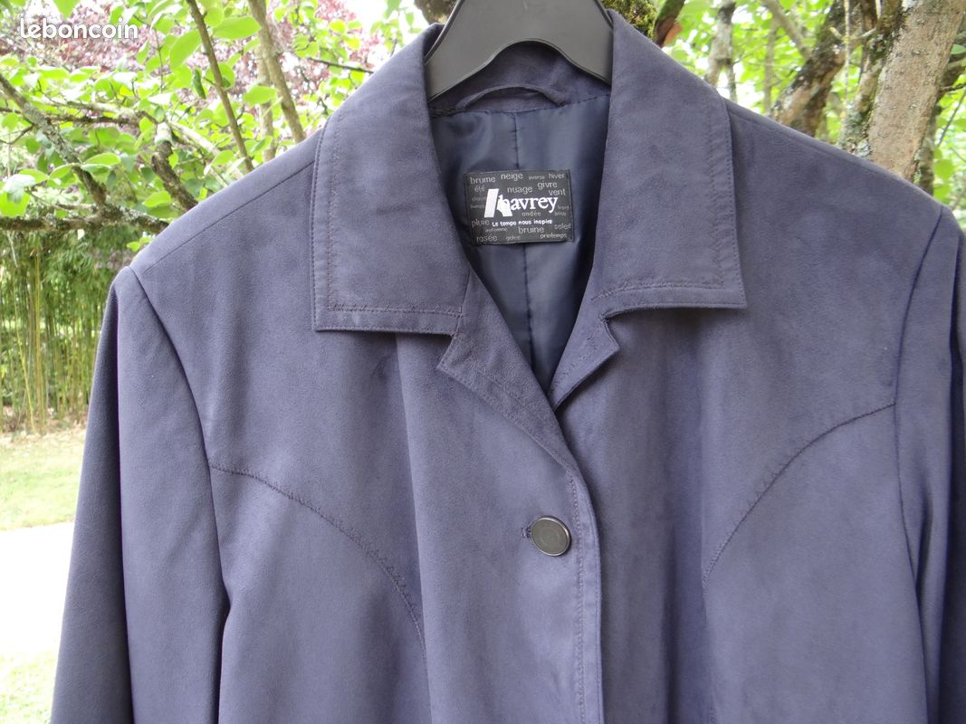 Veste blazer Claude Havrey T 50 coloris marine neuve (image 3)